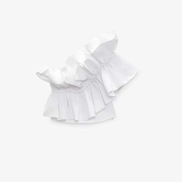 Zara Poplin Top with Ruffles - Picture 11 of 16